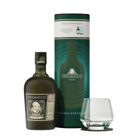 Diplomatico Reserva Exclusiva Glass and Coaster Gift Set 700mL